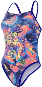 Speedo Hi Five Flash Ribbonback 1 Piece Navy/Chroma Blue/Neon Orchid/Psycho Red Speedo Hi Five Flash Ribbonback 1 Piece Navy/Chroma Blue/Neon Orchid/Psycho Red
