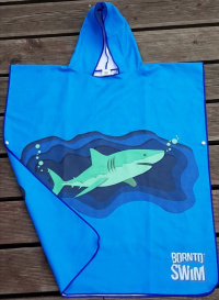 BornToSwim Shark Poncho Junior Blue BornToSwim Shark Poncho Junior Blue