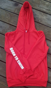 BornToSwim Sweatshirt Hoodie Red BornToSwim Sweatshirt Hoodie Red