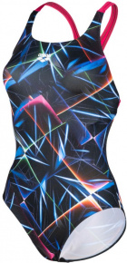 Arena Women Swimsuit Swim Pro Back Allover Black/Multi/Freak Rose Arena Women Swimsuit Swim Pro Back Allover Black/Multi/Freak Rose