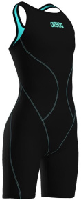 Arena Powerskin IMPULSO OB Girls Black/Teal Arena Powerskin IMPULSO OB Girls Black/Teal
