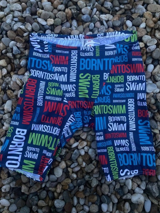 BornToSwim Logo Jammer Navy