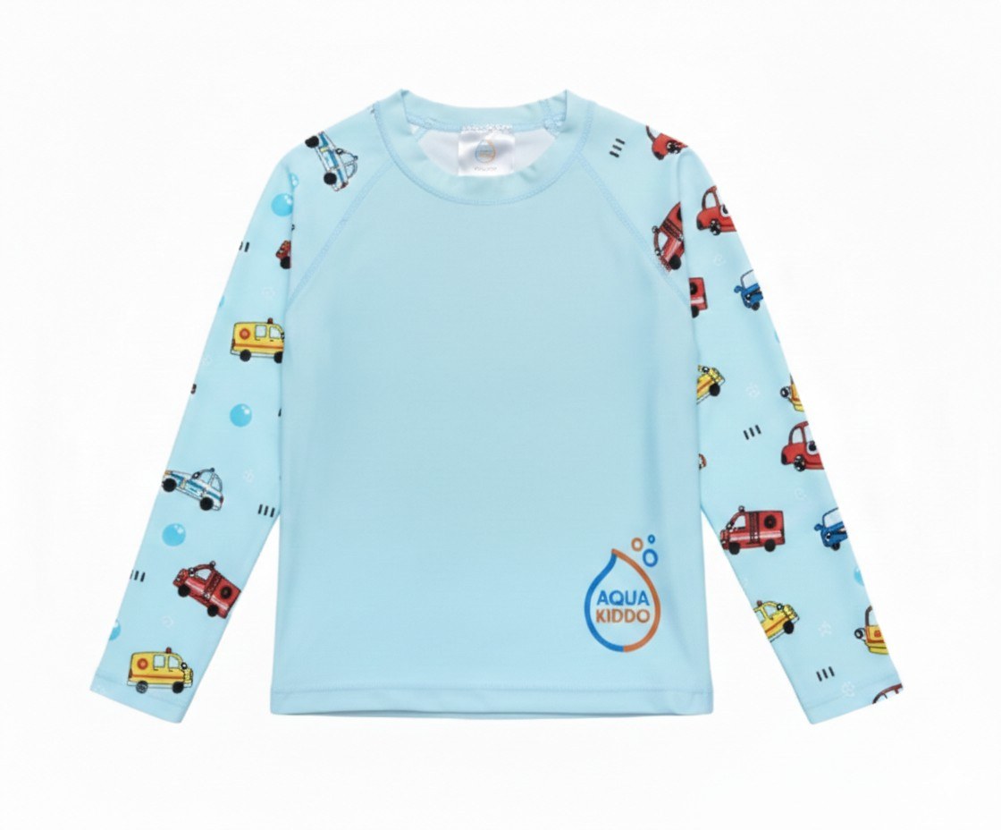 Dětské plážové UV tričko Aquakiddo UV Protection Shirt Cars